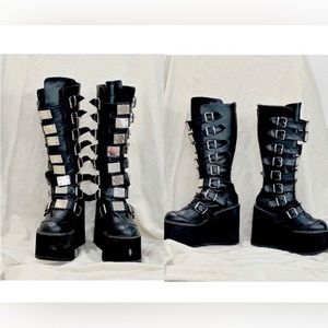 Size 10 demonias platform goth shoes